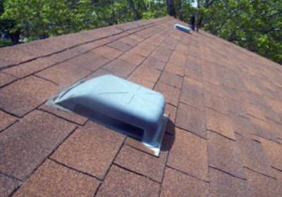 attic ventilation vent on roof